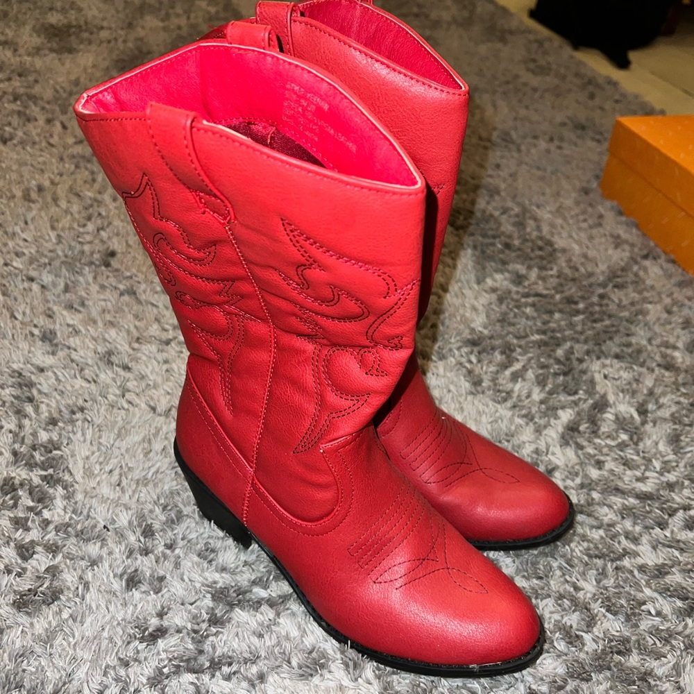red cowboy boots